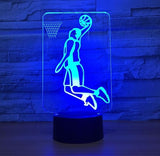 Air jodan Basketball Player 3D Illusion Led Table Lamp 7 Color Change LED Desk Light Lamp Air jodan Basketball Gifts