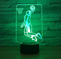 Air jodan Basketball Player 3D Illusion Led Table Lamp 7 Color Change LED Desk Light Lamp Air jodan Basketball Gifts