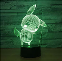 Pokemon Pikachu 3D Illusion Led Table Lamp 7 Color Change LED Desk Light Lamp Pokemon Pikachu Gifts