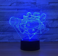 League of Legends Teemo 3D Illusion Led Table Lamp 7 Color Change LED Desk Light Lamp Teemo Gifts