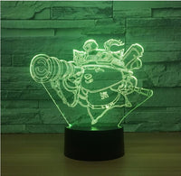 League of Legends Teemo 3D Illusion Led Table Lamp 7 Color Change LED Desk Light Lamp Teemo Gifts