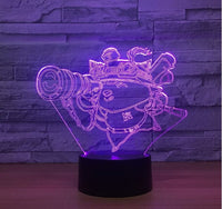 League of Legends Teemo 3D Illusion Led Table Lamp 7 Color Change LED Desk Light Lamp Teemo Gifts