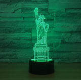 Statue of Liberty 3D Illusion Led Table Lamp 7 Color Change LED Desk Light Lamp Statue e of Liberty Gifts