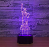 Statue of Liberty 3D Illusion Led Table Lamp 7 Color Change LED Desk Light Lamp Statue e of Liberty Gifts