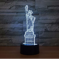 Statue of Liberty 3D Illusion Led Table Lamp 7 Color Change LED Desk Light Lamp Statue e of Liberty Gifts