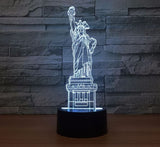 Statue of Liberty 3D Illusion Led Table Lamp 7 Color Change LED Desk Light Lamp Statue e of Liberty Gifts