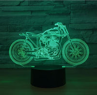 Motorcycle 3D Illusion Led Table Lamp 7 Color Change LED Desk Light Lamp Motorcycle Decoration