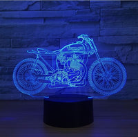 Motorcycle 3D Illusion Led Table Lamp 7 Color Change LED Desk Light Lamp Motorcycle Decoration