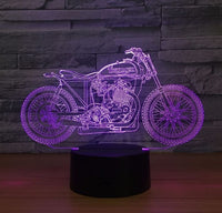 Motorcycle 3D Illusion Led Table Lamp 7 Color Change LED Desk Light Lamp Motorcycle Decoration