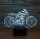 Motorcycle 3D Illusion Led Table Lamp 7 Color Change LED Desk Light Lamp Motorcycle Decoration