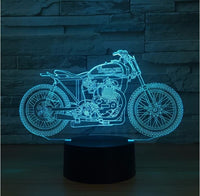 Motorcycle 3D Illusion Led Table Lamp 7 Color Change LED Desk Light Lamp Motorcycle Decoration