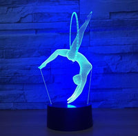 Sport Gymnastics 3D Illusion Led Table Lamp 7 Color Change LED Desk Light Lamp Gymnastics Decoration