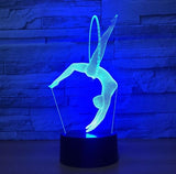 Sport Gymnastics 3D Illusion Led Table Lamp 7 Color Change LED Desk Light Lamp Gymnastics Decoration