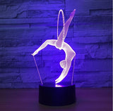 Sport Gymnastics 3D Illusion Led Table Lamp 7 Color Change LED Desk Light Lamp Gymnastics Decoration