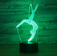 Sport Gymnastics 3D Illusion Led Table Lamp 7 Color Change LED Desk Light Lamp Gymnastics Decoration