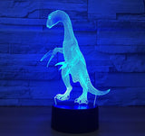 Dinosaurus Therizinosaurus 3D Illusion Led stolní lampa 7 změn barvy LED stolní lampa Dekorace dinosaura Therizinosaurus