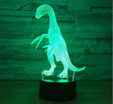 Dinosaurus Therizinosaurus 3D Illusion Led stolní lampa 7 změn barvy LED stolní lampa Dekorace dinosaura Therizinosaurus