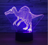 The dinosaur 3D Illusion Led Table Lamp 7 Color Change LED Desk Light Lamp The dinosaur Decoration