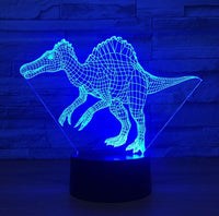 The dinosaur 3D Illusion Led Table Lamp 7 Color Change LED Desk Light Lamp The dinosaur Decoration