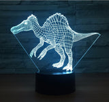 The dinosaur 3D Illusion Led Table Lamp 7 Color Change LED Desk Light Lamp The dinosaur Decoration