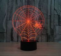 A spider's web 3D Illusion Led Table Lamp 7 Color Change LED Desk Light Lamp Spider Decoration