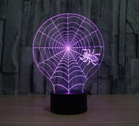 A spider's web 3D Illusion Led Table Lamp 7 Color Change LED Desk Light Lamp Spider Decoration