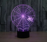 A spider's web 3D Illusion Led Table Lamp 7 Color Change LED Desk Light Lamp Spider Decoration