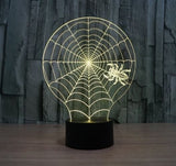 A spider's web 3D Illusion Led Table Lamp 7 Color Change LED Desk Light Lamp Spider Decoration