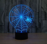 A spider's web 3D Illusion Led Table Lamp 7 Color Change LED Desk Light Lamp Spider Decoration