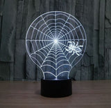 A spider's web 3D Illusion Led Table Lamp 7 Color Change LED Desk Light Lamp Spider Decoration