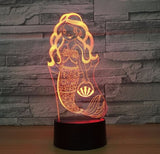 Mermaid 3D Illusion Led Table Lamp 7 Color Change LED Desk Light Lamp Mermaid Decoration