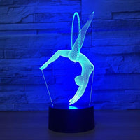 Gymnastics 3D Illusion Led Table Lamp 7 Color Change LED Desk Light Lamp Gymnastics Sports Decoration