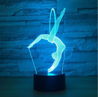 Gymnastics 3D Illusion Led Table Lamp 7 Color Change LED Desk Light Lamp Gymnastics Sports Decoration