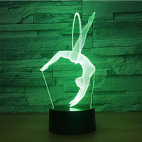 Gymnastics 3D Illusion Led Table Lamp 7 Color Change LED Desk Light Lamp Gymnastics Sports Decoration