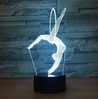 Gymnastics 3D Illusion Led Table Lamp 7 Color Change LED Desk Light Lamp Gymnastics Sports Decoration