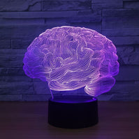 Human brain 3D Illusion Led Table Lamp 7 Color Change LED Desk Light Lamp Human brain Decoration Gifts