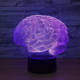 Human brain 3D Illusion Led Table Lamp 7 Color Change LED Desk Light Lamp Human brain Decoration Gifts