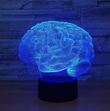 Human brain 3D Illusion Led Table Lamp 7 Color Change LED Desk Light Lamp Human brain Decoration Gifts