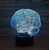 Human brain 3D Illusion Led Table Lamp 7 Color Change LED Desk Light Lamp Human brain Decoration Gifts