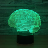 Human brain 3D Illusion Led Table Lamp 7 Color Change LED Desk Light Lamp Human brain Decoration Gifts