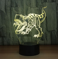 Dinosaur 3D Illusion Led Table Lamp 7 Color Change LED Desk Light Lamp Dinosaur Decoration Gifts