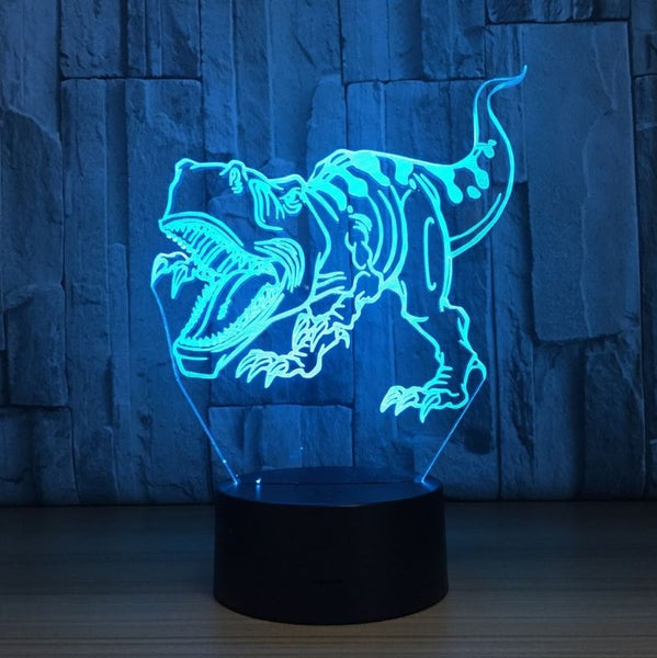 Dinosaur 3D Illusion Led Table Lamp 7 Color Change LED Desk Light Lamp Dinosaur Decoration Gifts