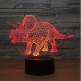 Dinosaur Triceratops3D Illusion Led Table Lamp 7 Color Change LED Desk Light Lamp Dinosaur Decoration Gifts