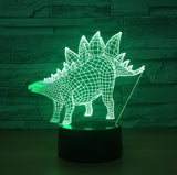 Dinosaur Stegosaurus 3D Illusion Led Table Lamp 7 Color Change LED Desk Light Lamp Dinosaur Stegosaurus Decoration Gifts