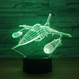 Fighter 3D Illusion Led Table Lamp 7 Color Change LED Desk Light Lamp Fighter Decoration Gifts