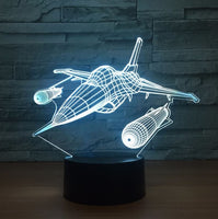 Fighter 3D Illusion Led Table Lamp 7 Color Change LED Desk Light Lamp Fighter Decoration Gifts