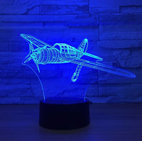 Fighter 3D Illusion Led Table Lamp 7 Color Change LED Desk Light Lamp Fighter Decoration Gifts