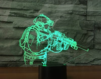 Call Of Duty soldier 3D Illusion Led Table Lamp 7 Color Change LED Desk Light Lamp Call Of Duty Birthday Gifts Christmas Gifts