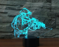 Call Of Duty soldier 3D Illusion Led Table Lamp 7 Color Change LED Desk Light Lamp Call Of Duty Birthday Gifts Christmas Gifts