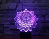 Lotus 3D Illusion Led Table Lamp 7 Color Change LED Desk Light Lamp lotus Home decoration